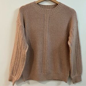Tahari Taupe Heather Pullover Sweater